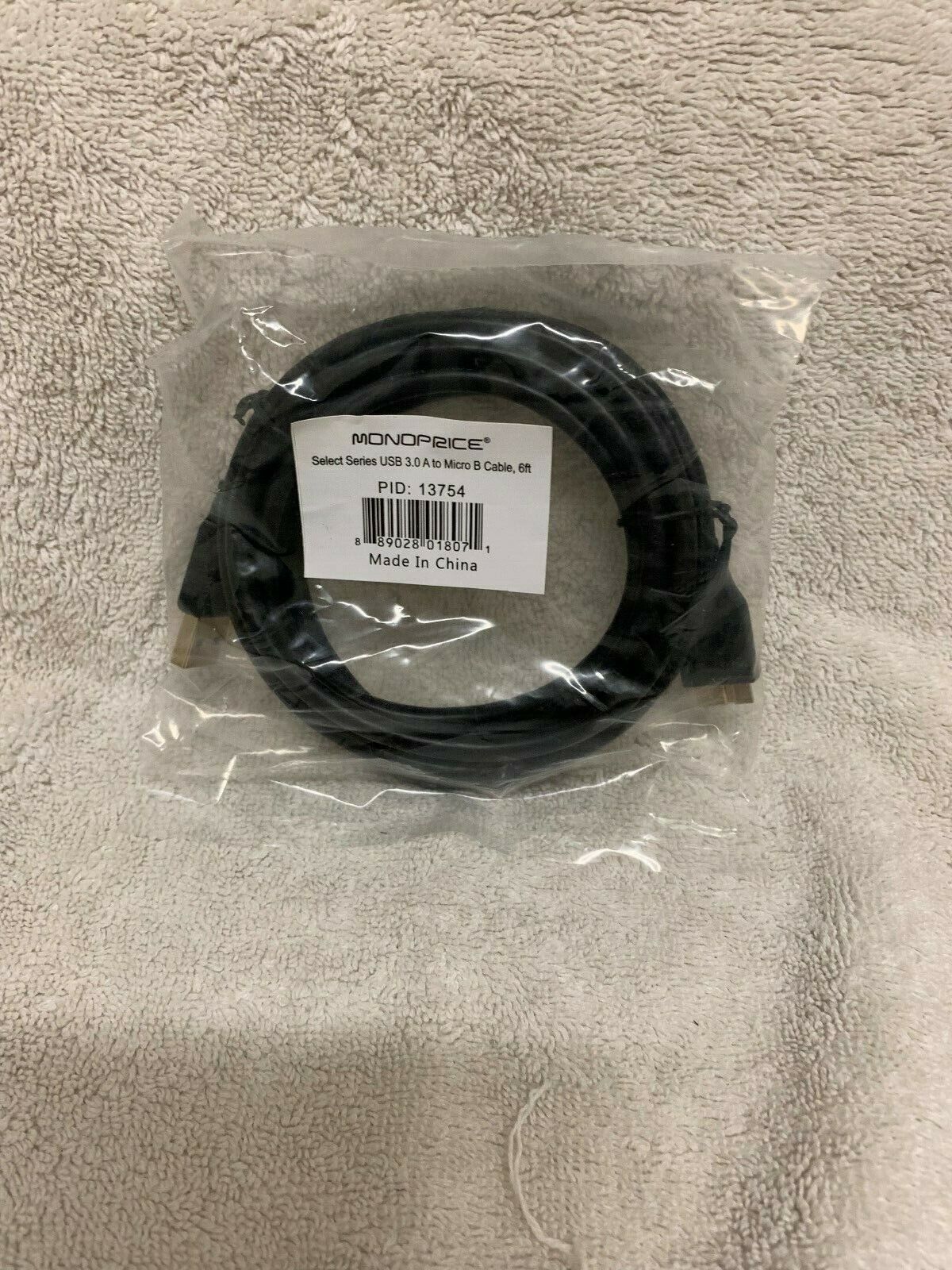Monoprice Select Series 6ft USB-A to Micro B 3.0 Cable - Black