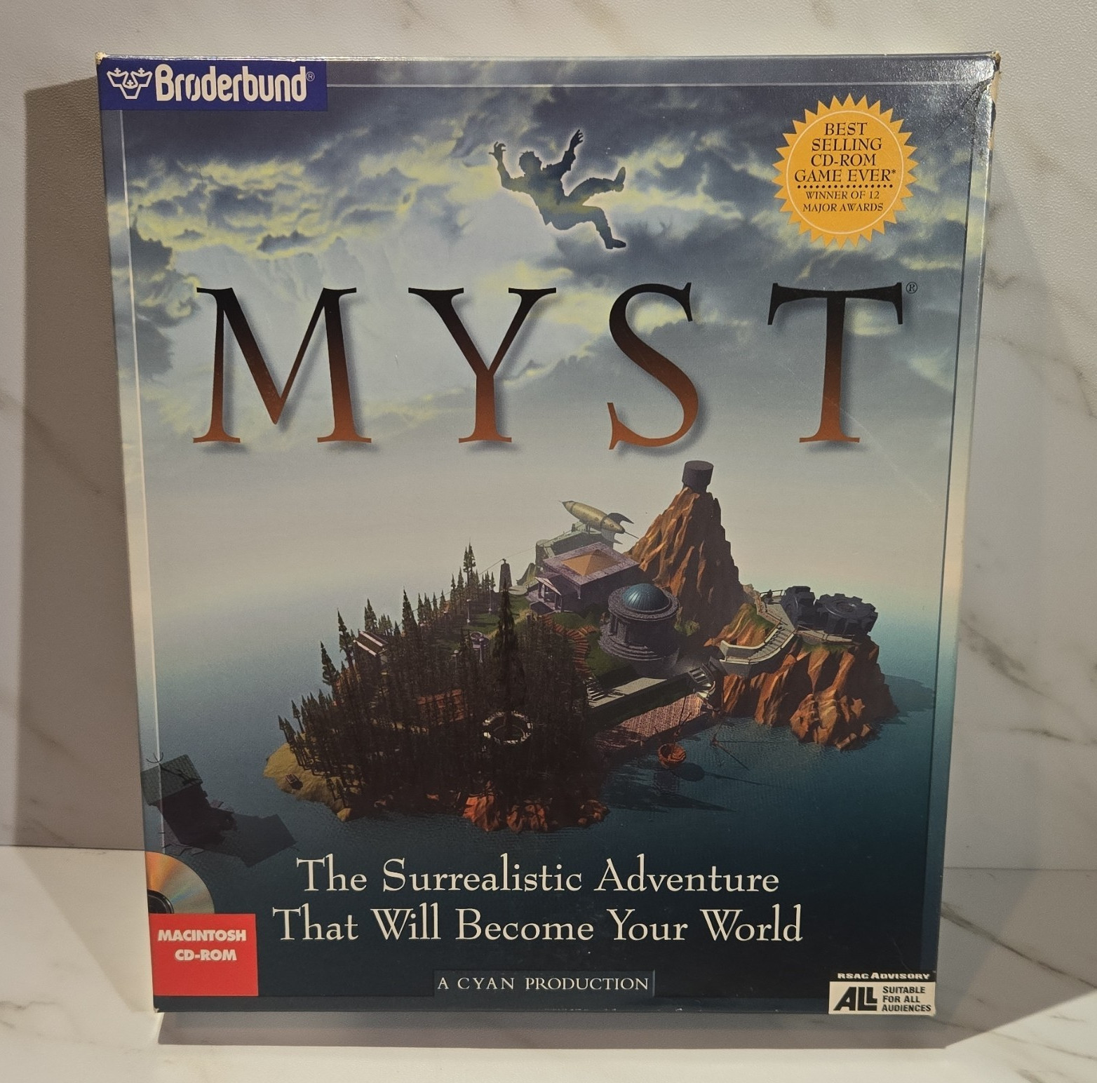 Myst Big Box - Macintosh CD-ROM Big Box w/ Manual Journal & Registration Card
