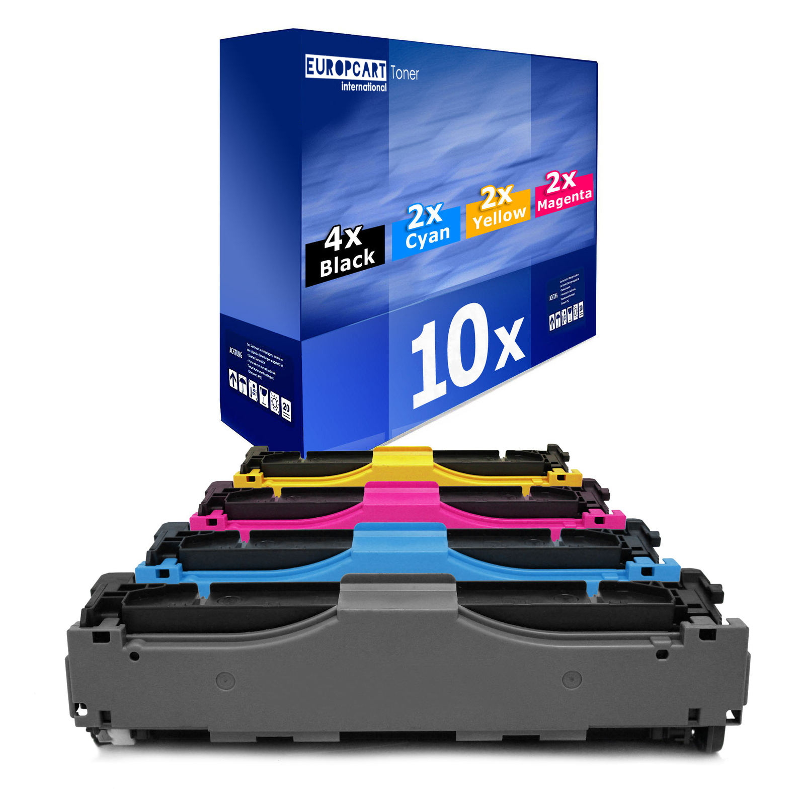10x Europcart XXL Compatible Toner Cartridge For HP 400 Color M-475-dn M-451-dn