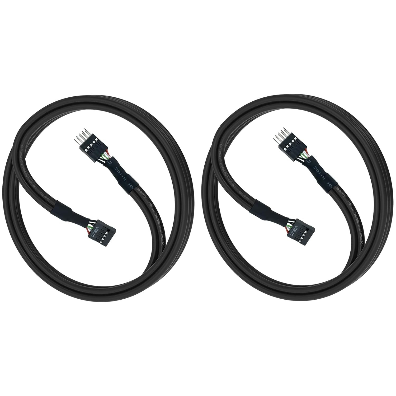 USB Header Extension Cable, 20.3 Inches USB 2.0 9-Pin Male to Female