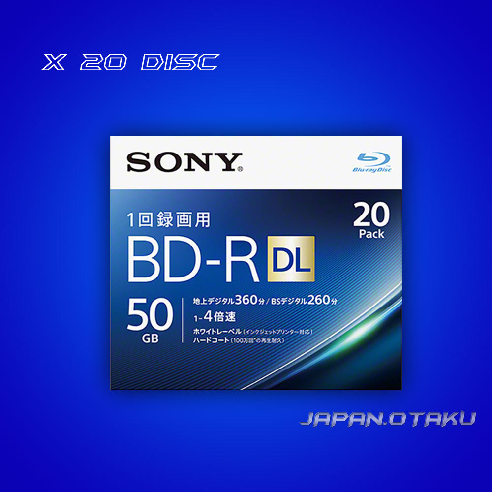 20 x Disc SONY BD-R DL 50GB x4 Write Speed Blu-ray disc Dual Layer From Japan