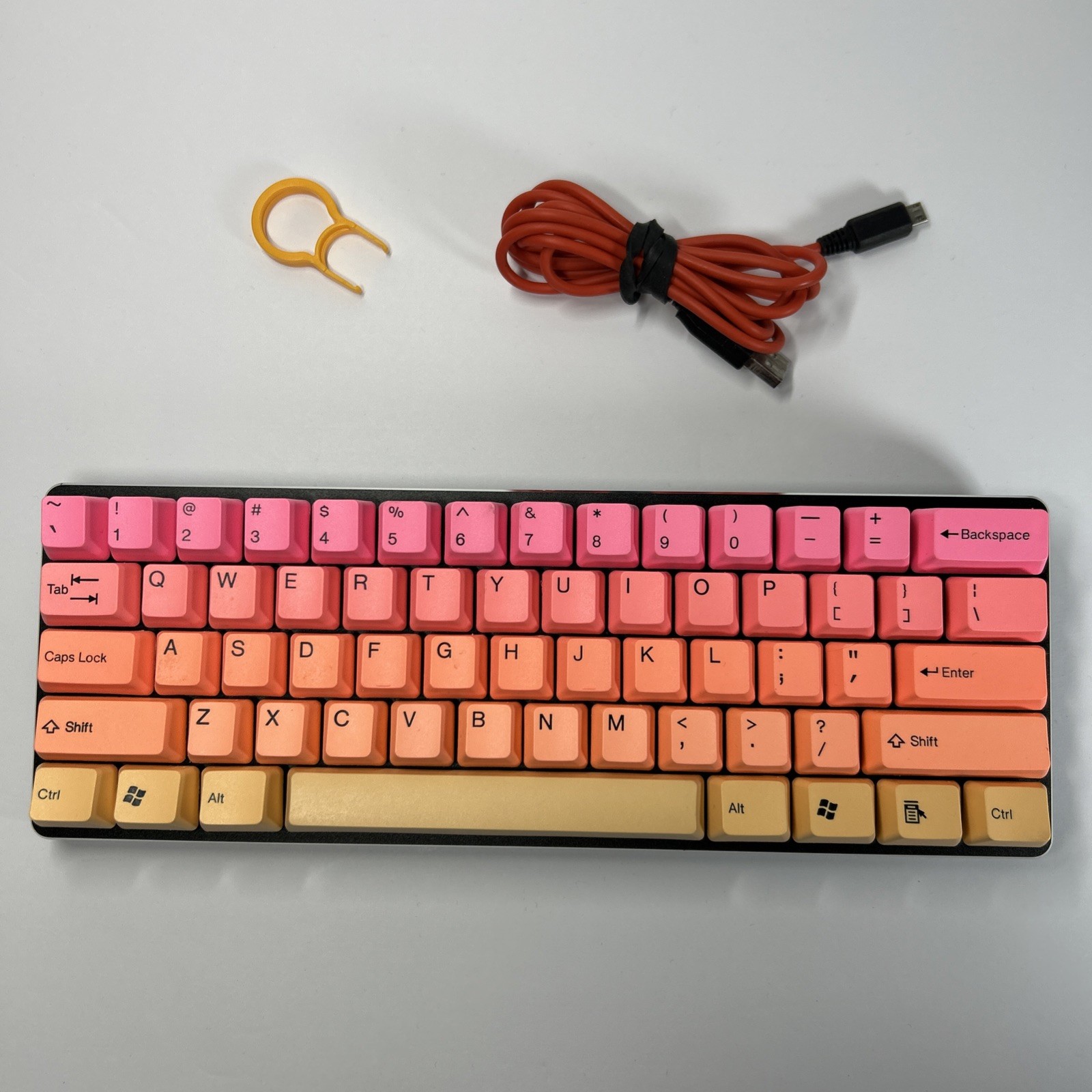 Glorious GMMK 60% Mechanical Keyboard Gateron Phantom Red Tai-Hao RGB