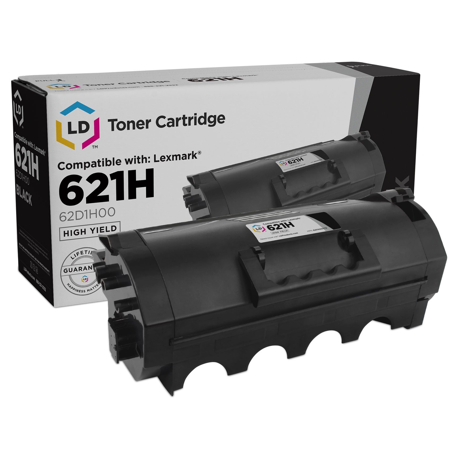 Compatible Toner Replacement for Lexmark 621H 62D1H00 HY (Blk)