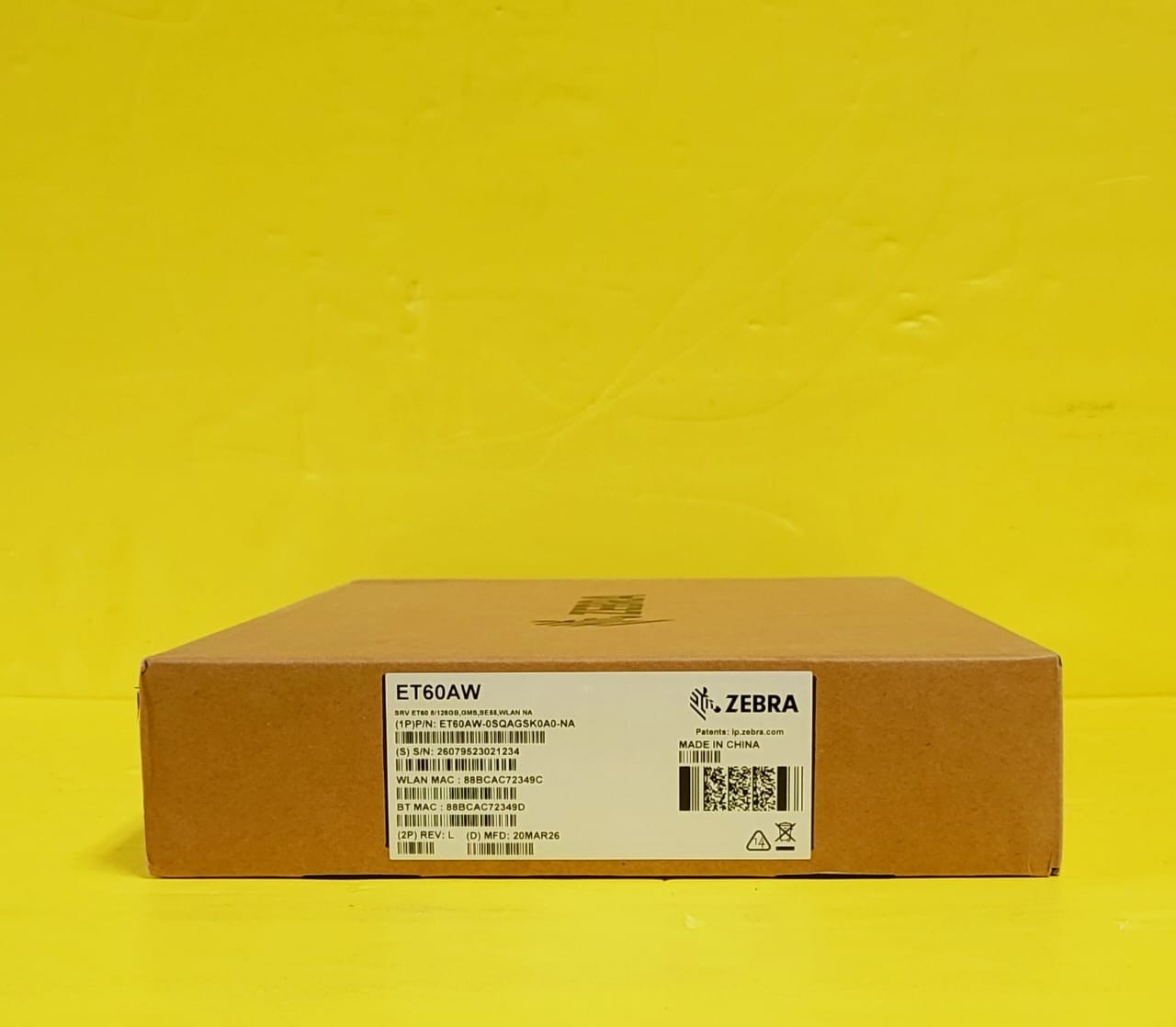 New Zebra ET60AW-0SQAGSK0A0-NA ET60 Rugged Tablet 10.1" WUXGA - Qualcomm QCM6490