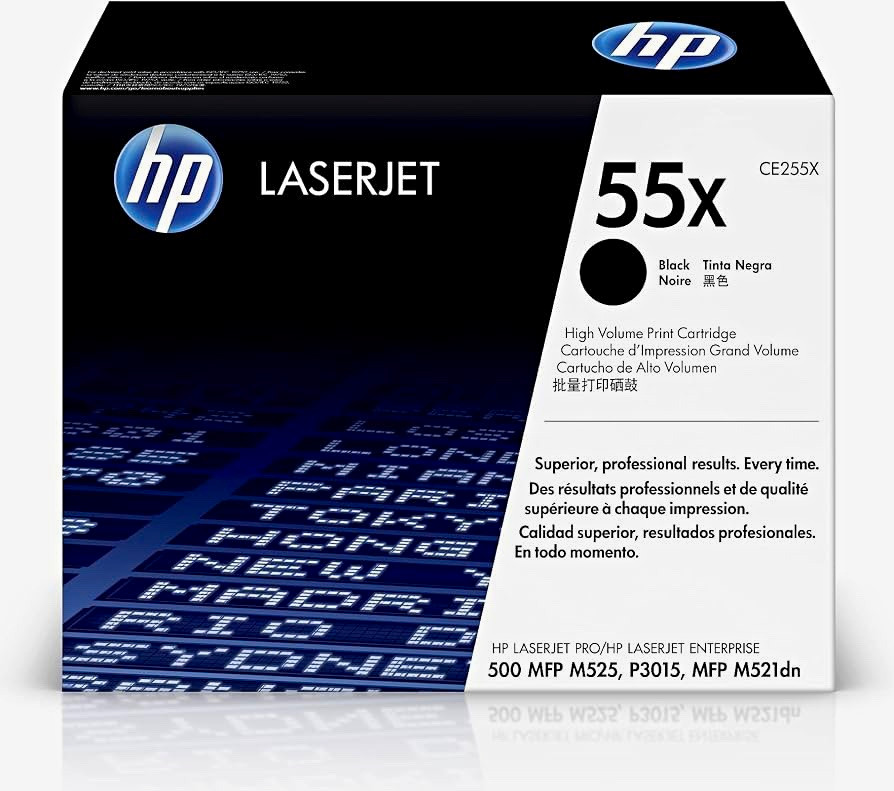 HP 55X CE255X Black High Yield Toner Cartridge for LaserJet P3015 M525