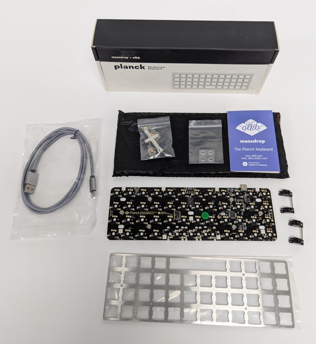 Drop + OLKB Planck REV6 No Case MX Compatible Plate No Keycaps/Swithces Hot-Swap