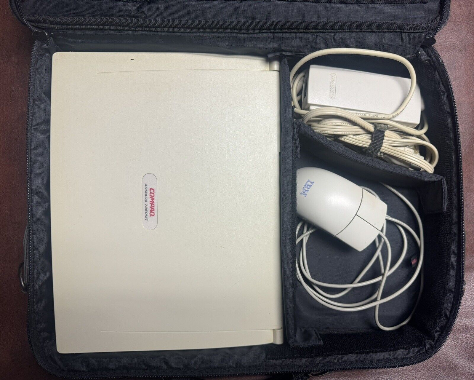 Vintage 1998 Compaq Armada 7350MT Bundle w/ Case Tested & Working