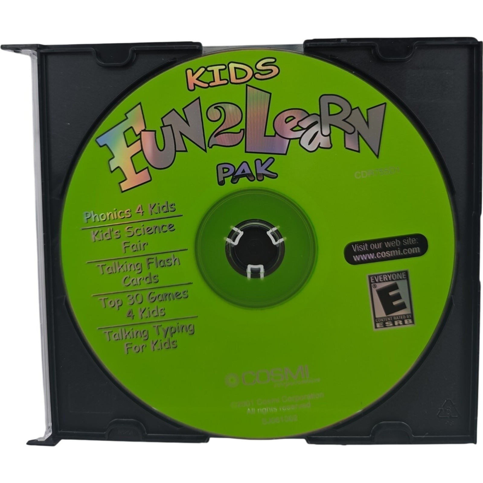 Kids Fun2Learn Pak 2000 PC CD ROM Learning Games Cosmi Corporation Tested