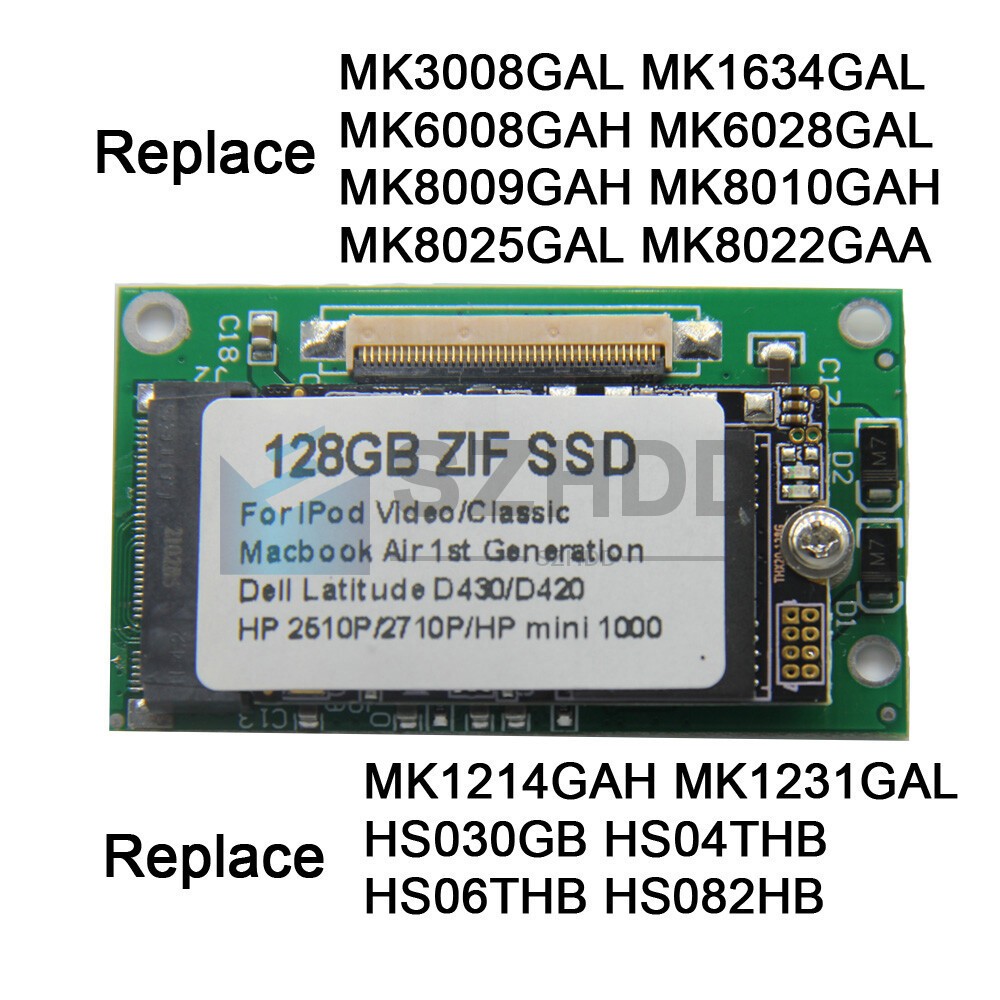 128GB ZIF SSD Upgrade MK8022GAA MK1231GAL MK1634GAL For iPod 6th 7th Gen Classic