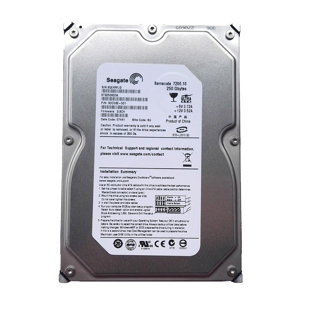 FOR Seagate 250GB ST3250820A 7200RPM PATA IDE 3.5" Desktop HDD Hard Disk Drive