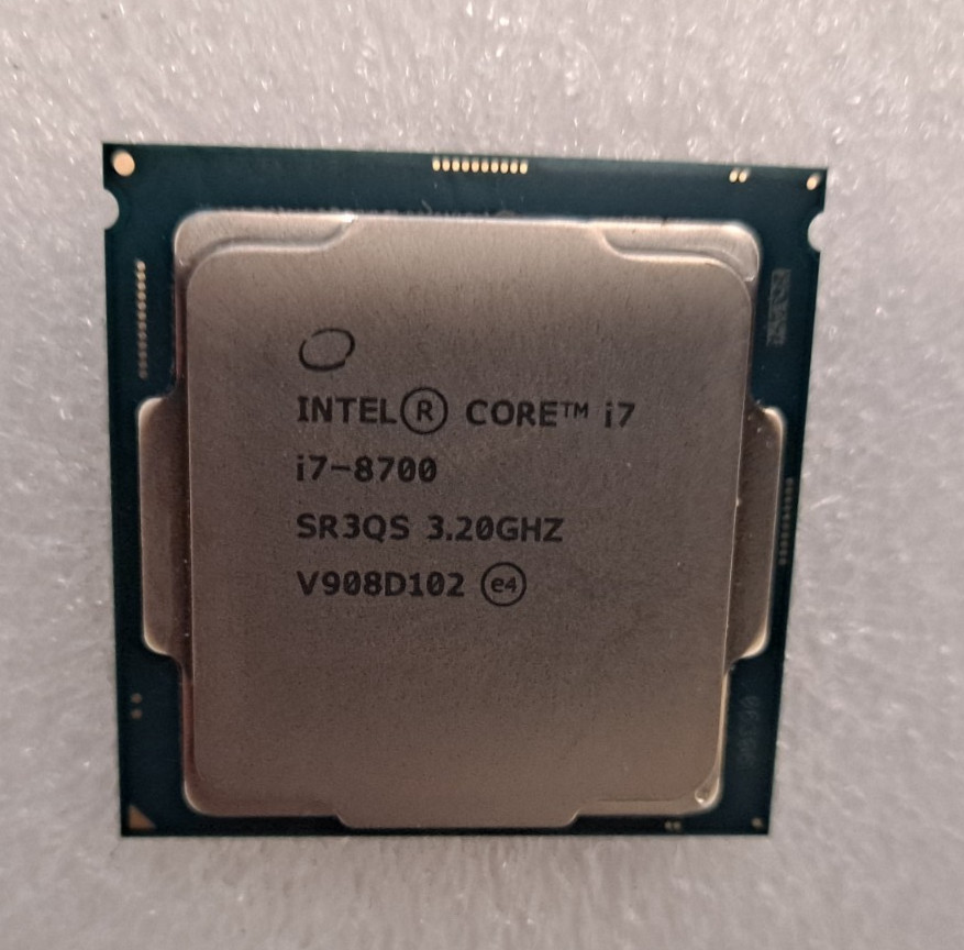 Intel Core i7-8700 (SR3QS) - 3.2 GHz 6-Core 12MB Cache Socket 1151 CPU