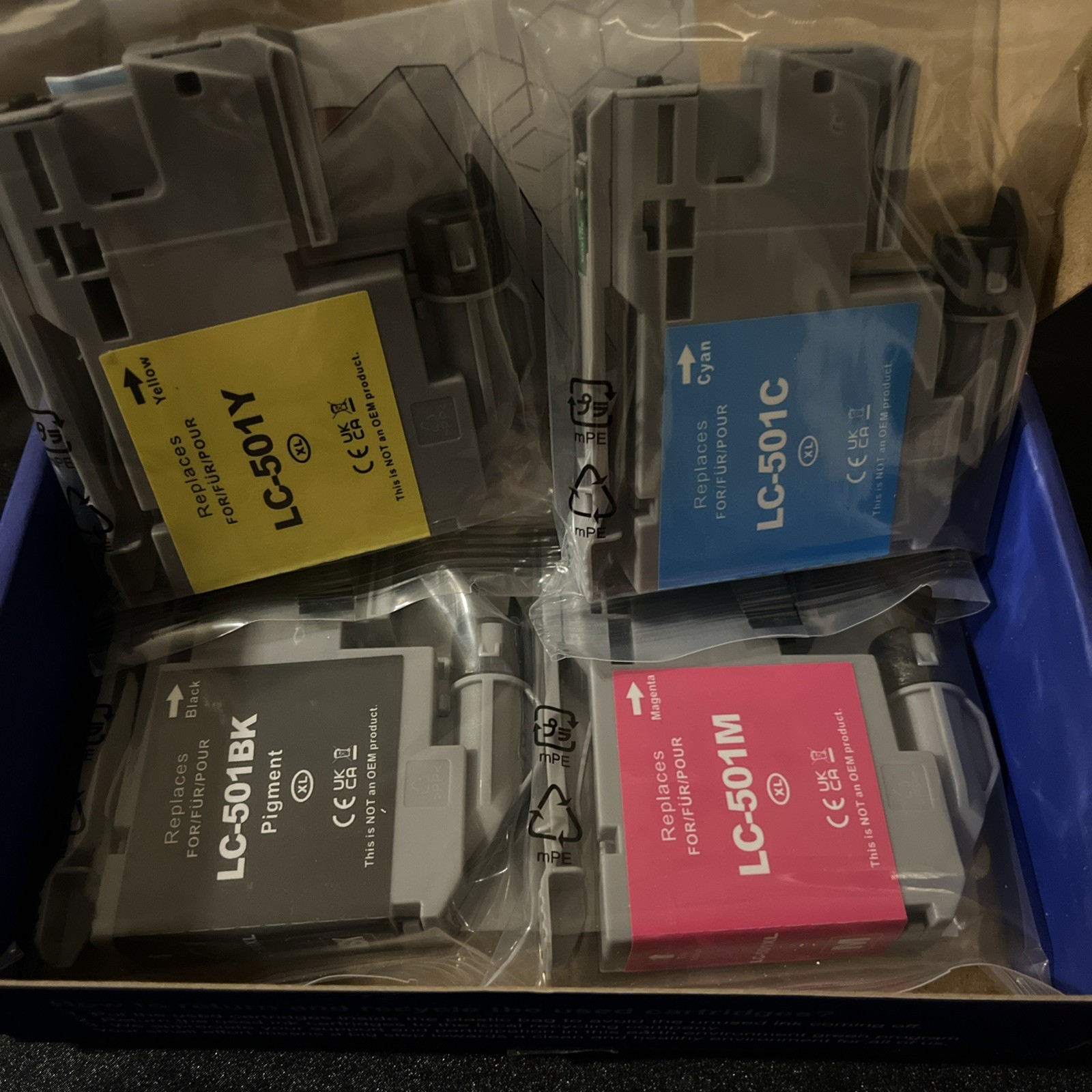 Skydo [4-Pack] LC501XL Ink Cartridges Combo Pack Compatible for Brother