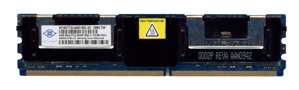 NANYA 4GB DDR2 2Rx4 PC2-5300F 667MHz NT4GT72U4ND1BD-3C ECC FULLY BUFFERED