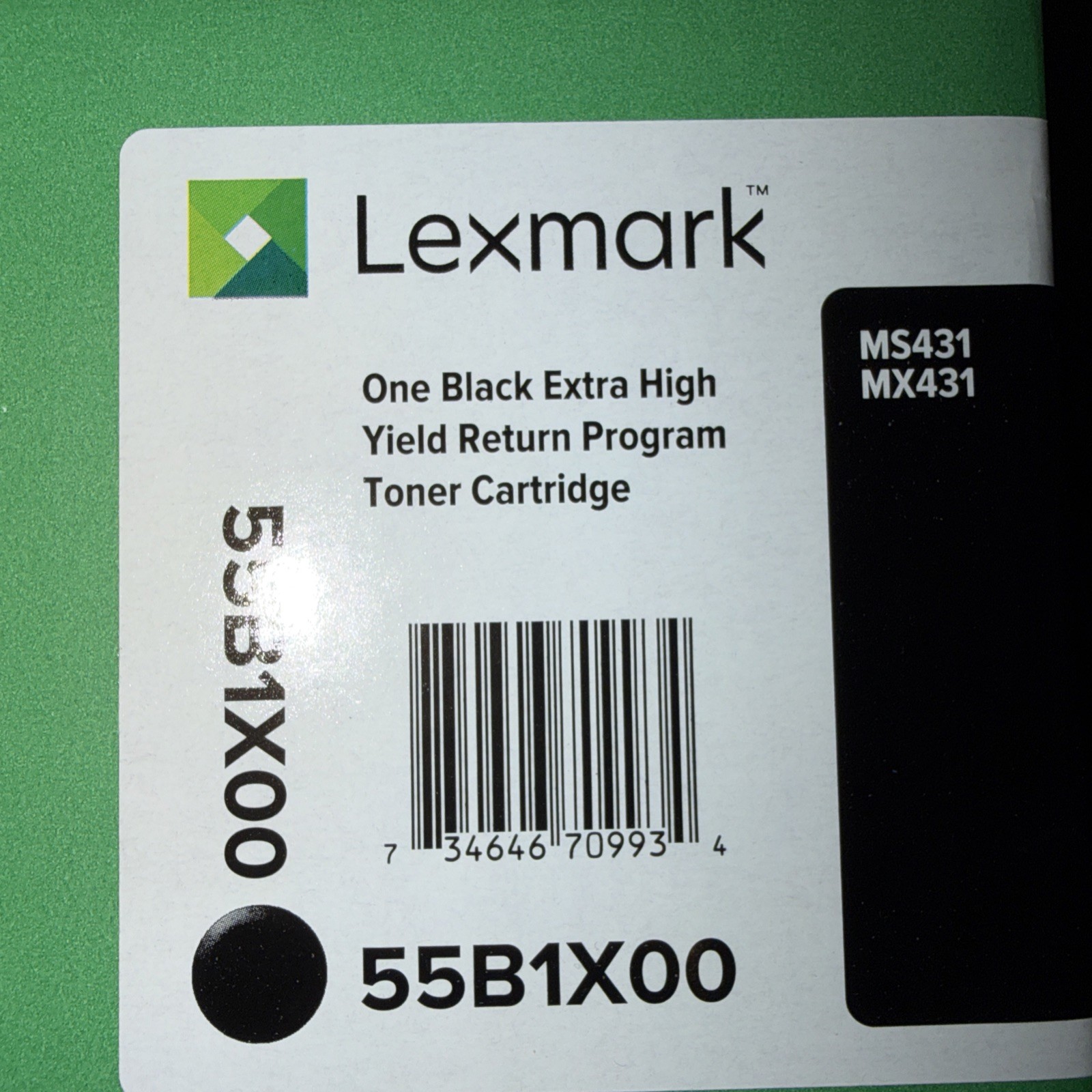 Lexmark Unison Original Toner Cartridge - Black (55B1X00)