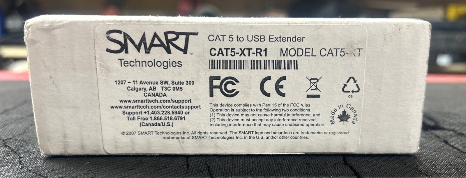 Smart Technologies CAT5-XT-R1 CAT 5 to USB A Extender 2 Pair New in Box 