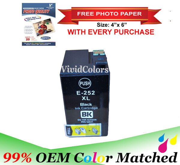 VC Reman 252 XL T252XL Ink for Epson WorkForce WF-7620 WF-7710 WF-7720 WF-7610