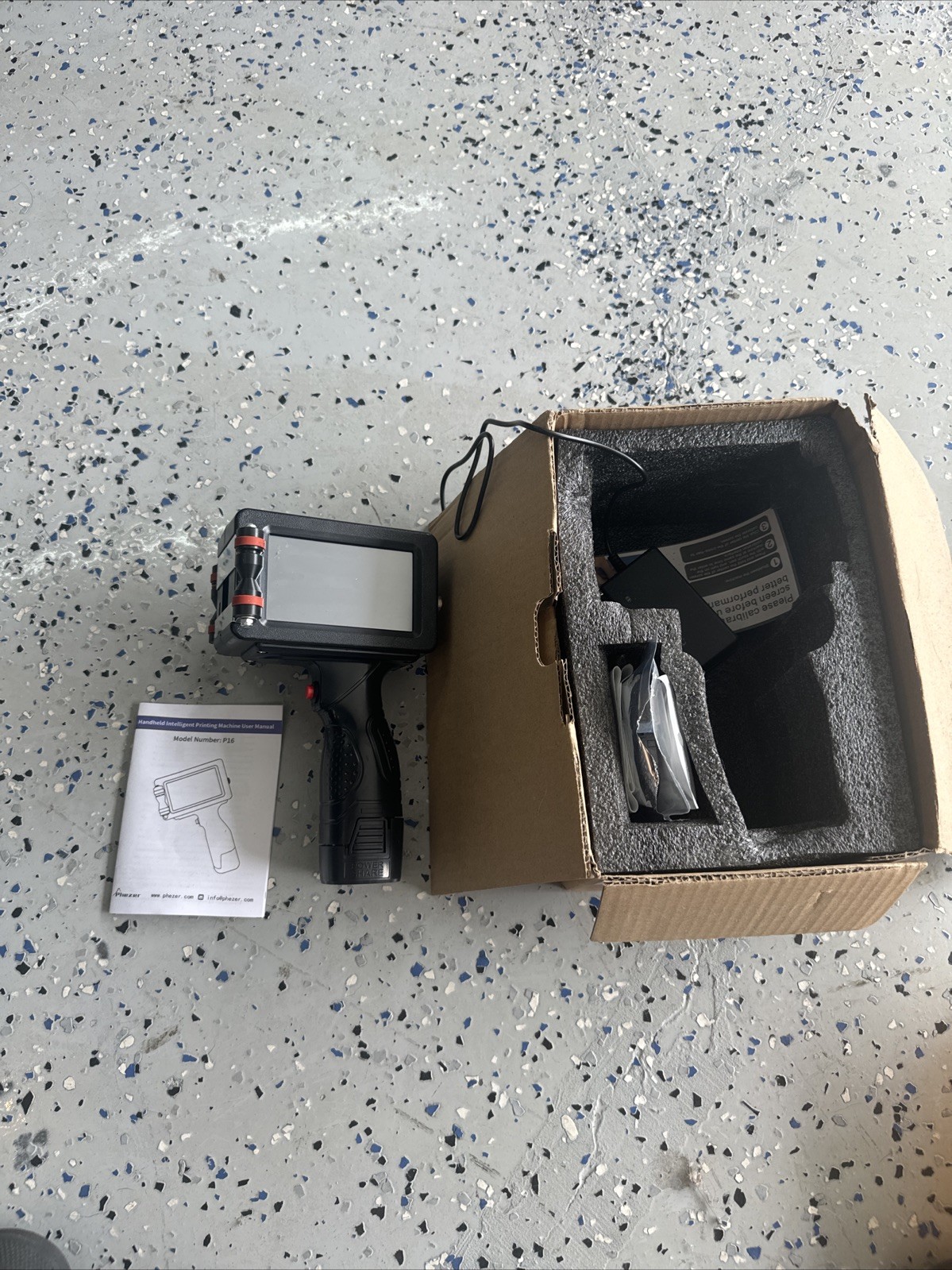 Phezer Upgraded P16 Handheld Inkjet Printer for Any Surface with Quick-Dry In...