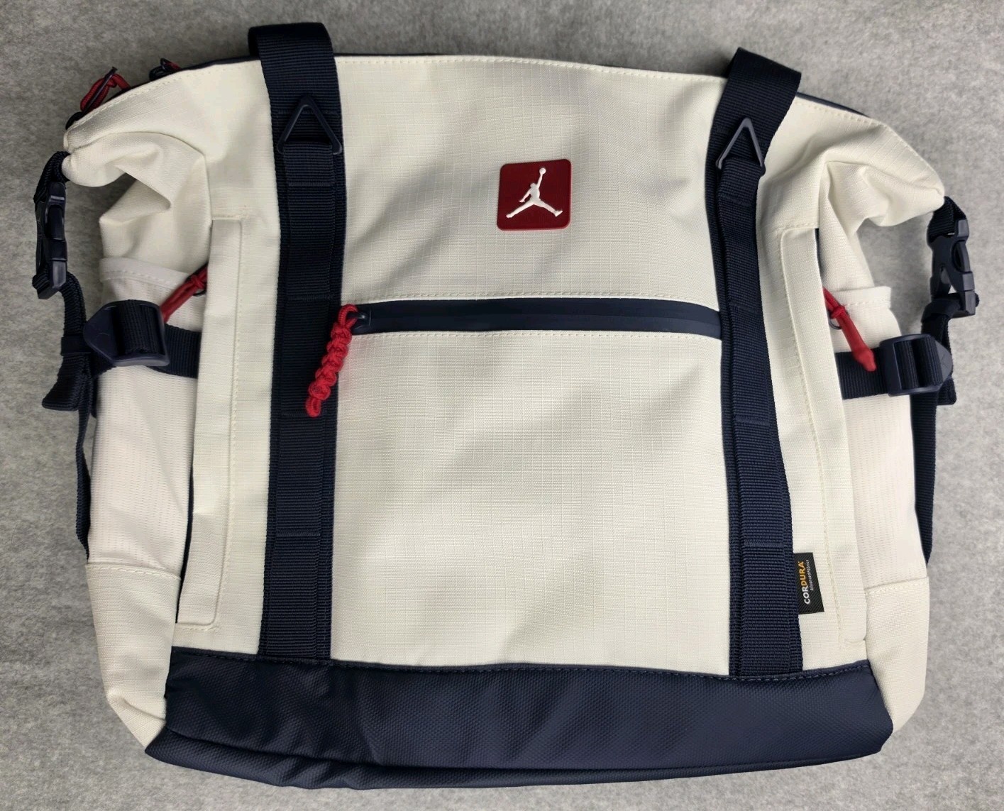 Nike Jordan Cordura Tote Bag 40L White Travel Laptop Duffel Bag MA9016-782
