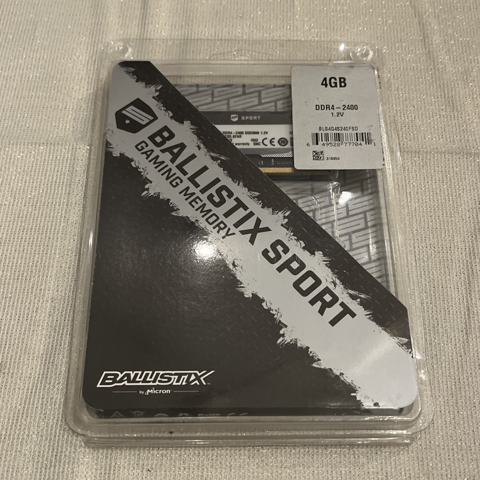 Crucial BALLISTIX Sport 4GB DDR4-2400 Desktop RAM BLS4G4D240FSA.8FADG