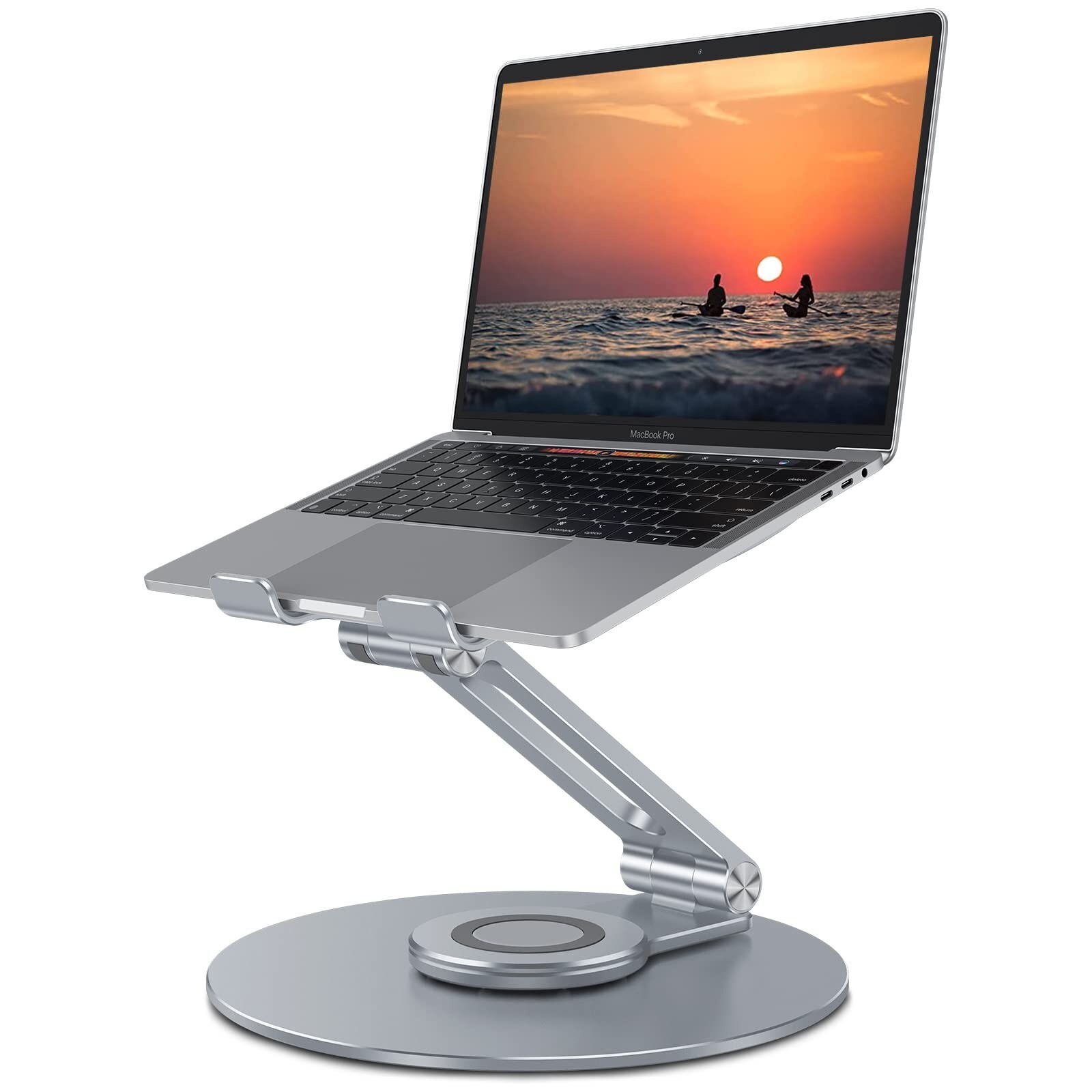 OMOTON Adjustable Laptop Stand with 360 Rotating Base, Ergonomic Laptop Riser...