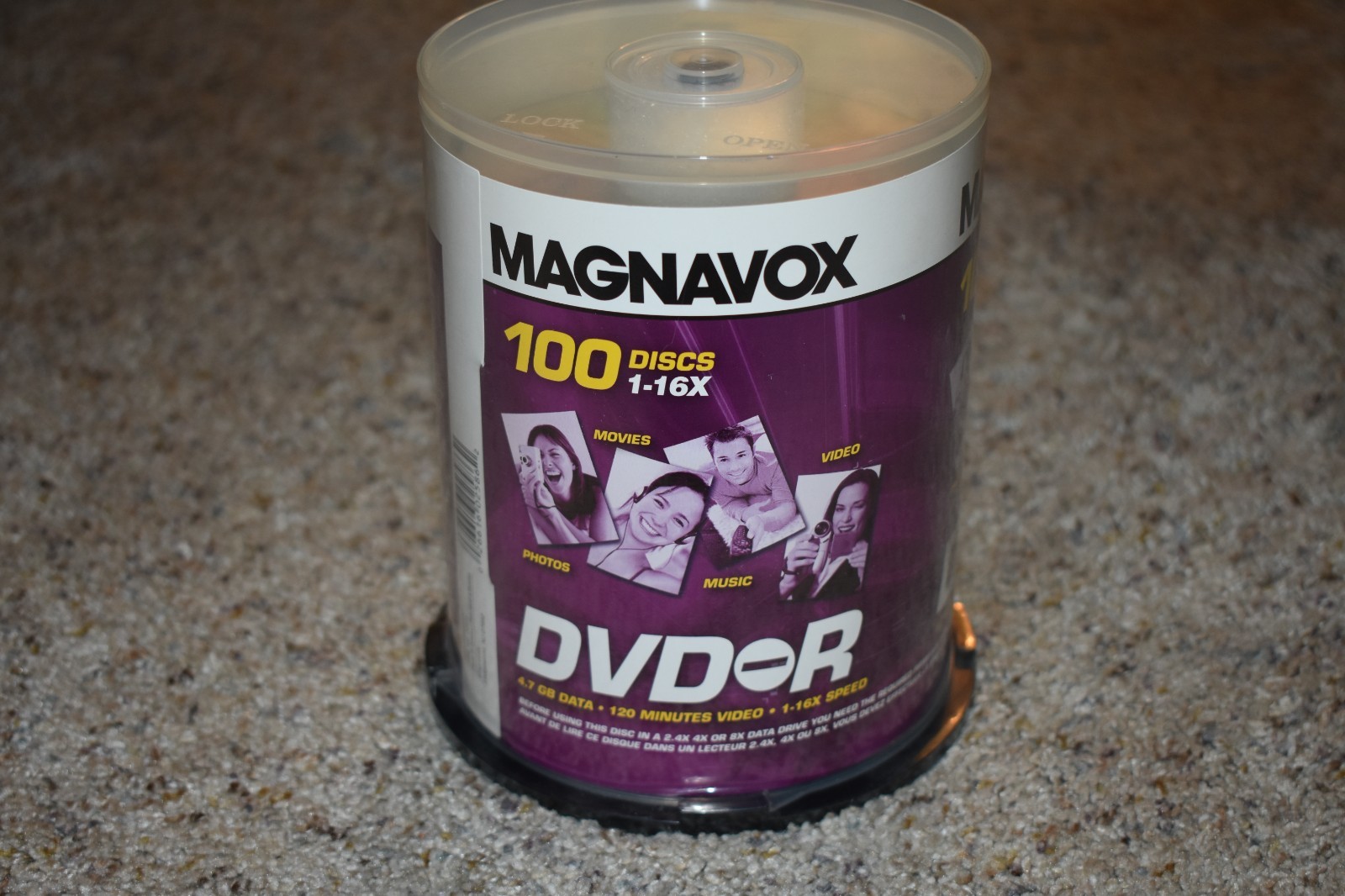 Magnavox DVD-R 100 Pack 1-16x 4.7 GB 120 Minutes Discs NEW