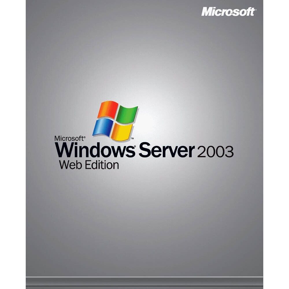 Windows Server 2003 Web Edition Full Version CD w/ License Key * NEW *