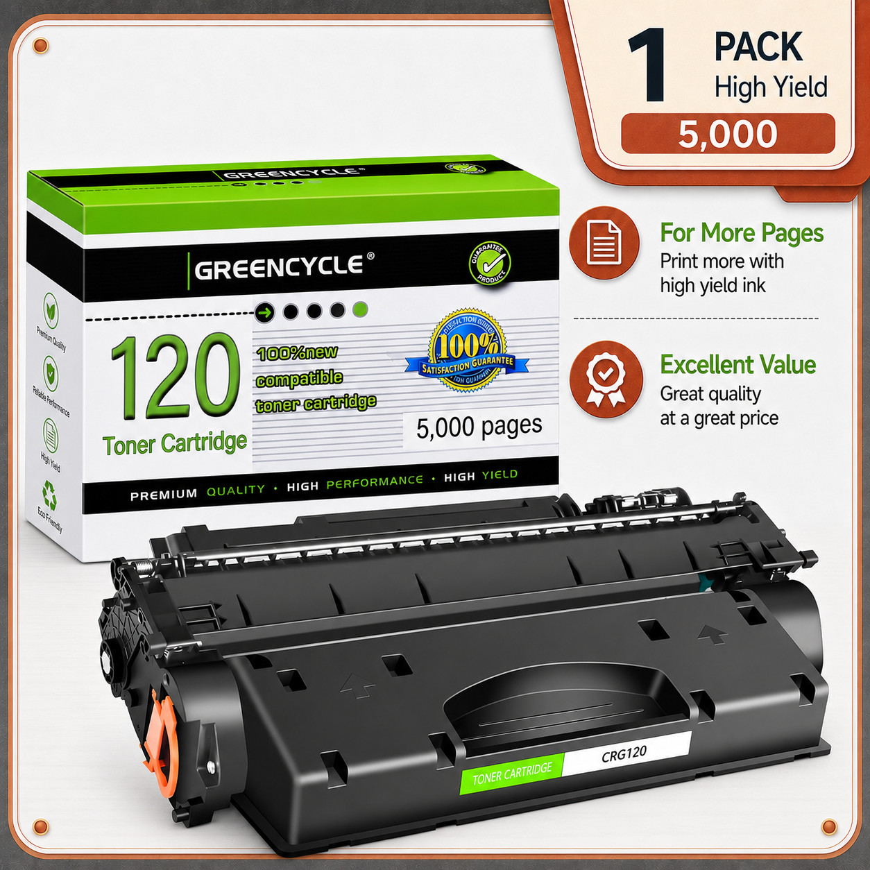 1PK CRG-120 C120 2617B001AA Toner Cartridge Fit for Canon ImageClass D1520 D1550