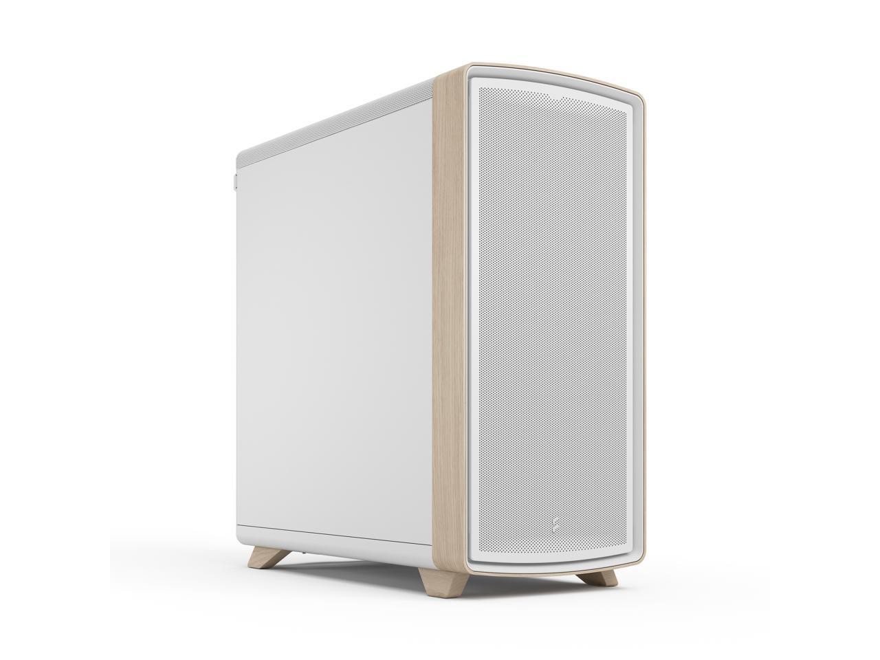 Fractal Design Summit Chalk White Solid Light Oak PC Gaming Case - Three Momentu