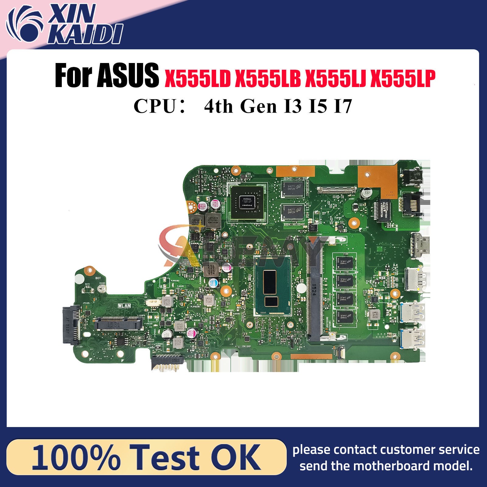 X555LD Motherboard For ASUS R557L VM590L R556L W519L FL5800L Mainboard W/CPU