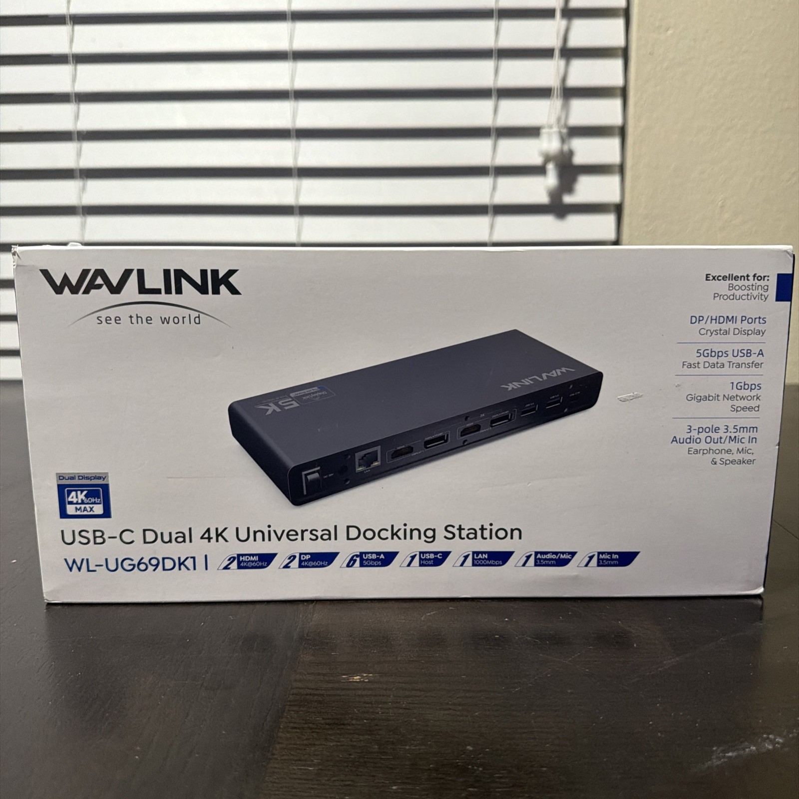 Wavlink USB-C Ultra 4K Universal Docking Station (WL-UG69DK1).