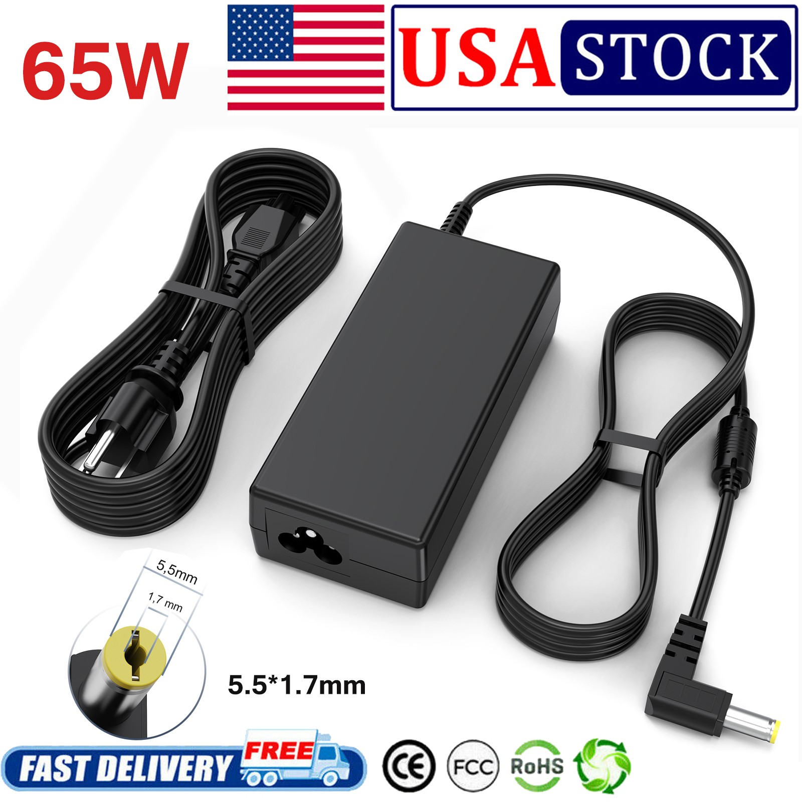 19V 3.42A Power Supply AC Adapter Charger for Gateway NE56R41u NE56R34u NE51006u