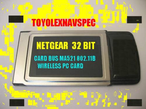 Vintage Netgear Wireless pc Card 32-bit CardBus 802.11b 2.4GHz Model MA521  NEW