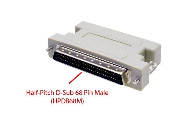 Slim HPDB68 Male to HPDB50 Female SCSI Adapter