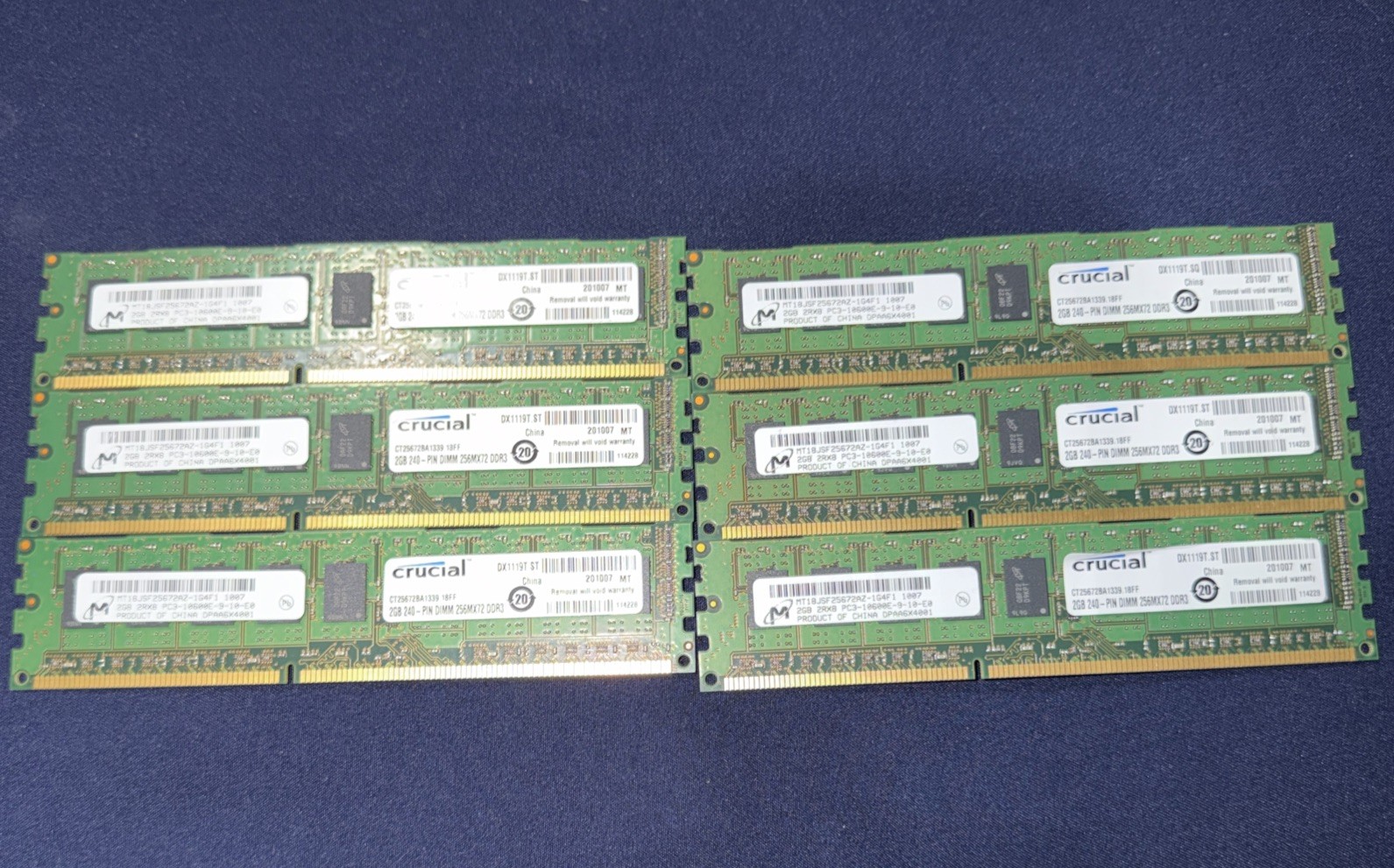 Untested-Crucial Set of 4 x 2GB Server MemoryRAMPC3-10600DDR3CT25672BA1339.M9FMR