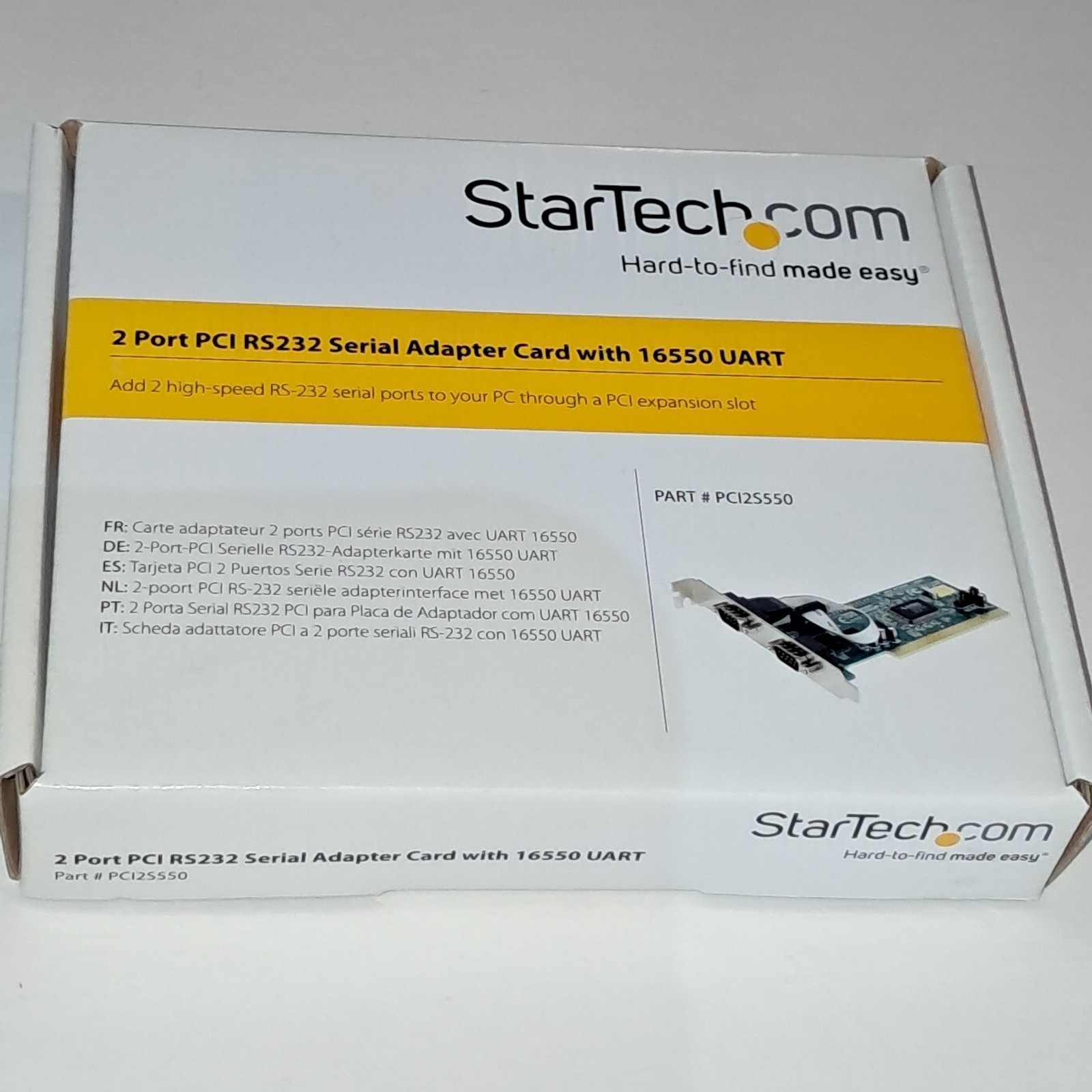 STARTECH PCI2S5550_LP 2-PORT PCI LOW PROFILE RS232 SERIAL CARD Expansion