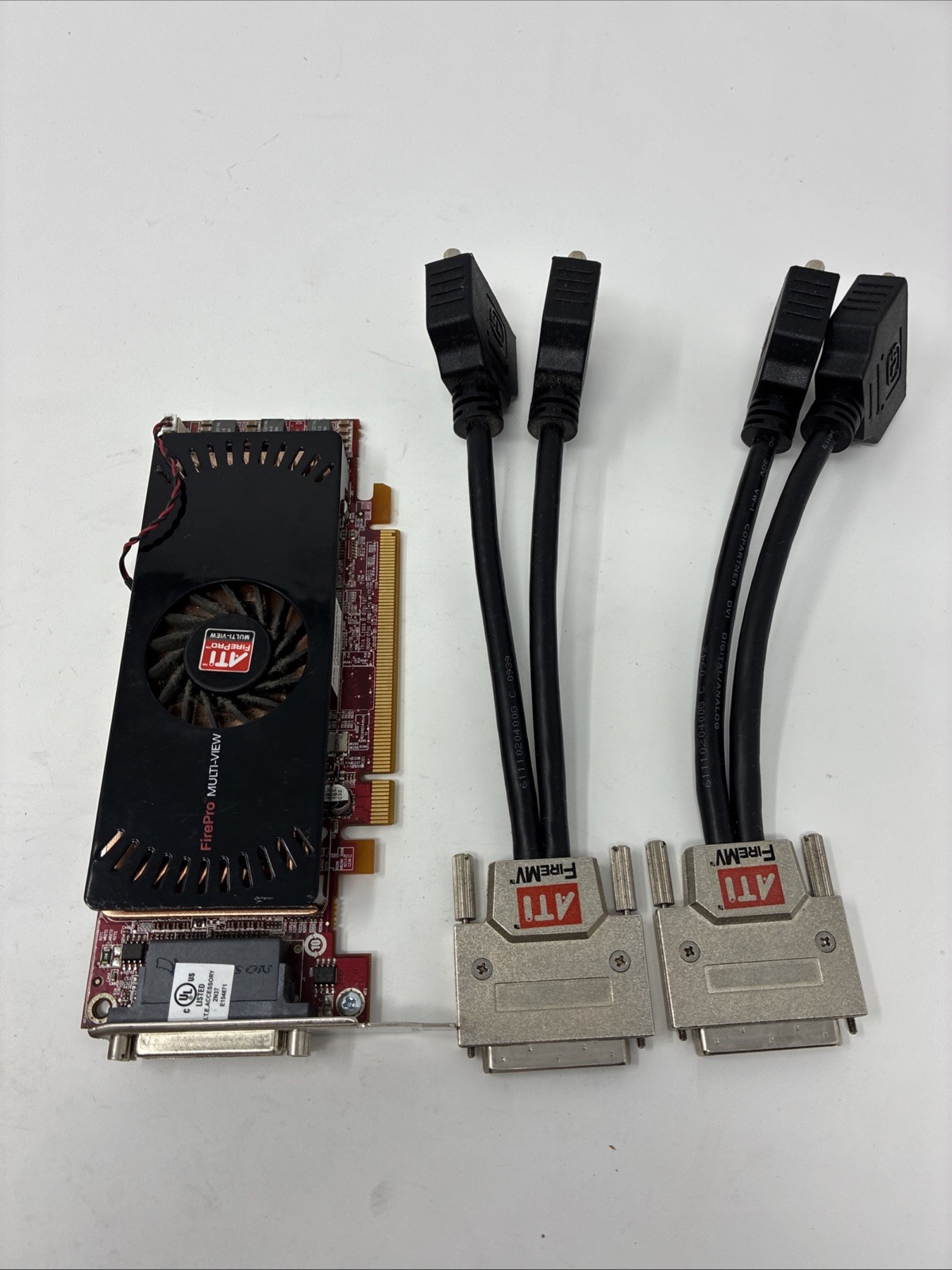 ATI FIREPRO MULTI-VIEW 2450 512M GRAPHICS CARD WITH CABLES