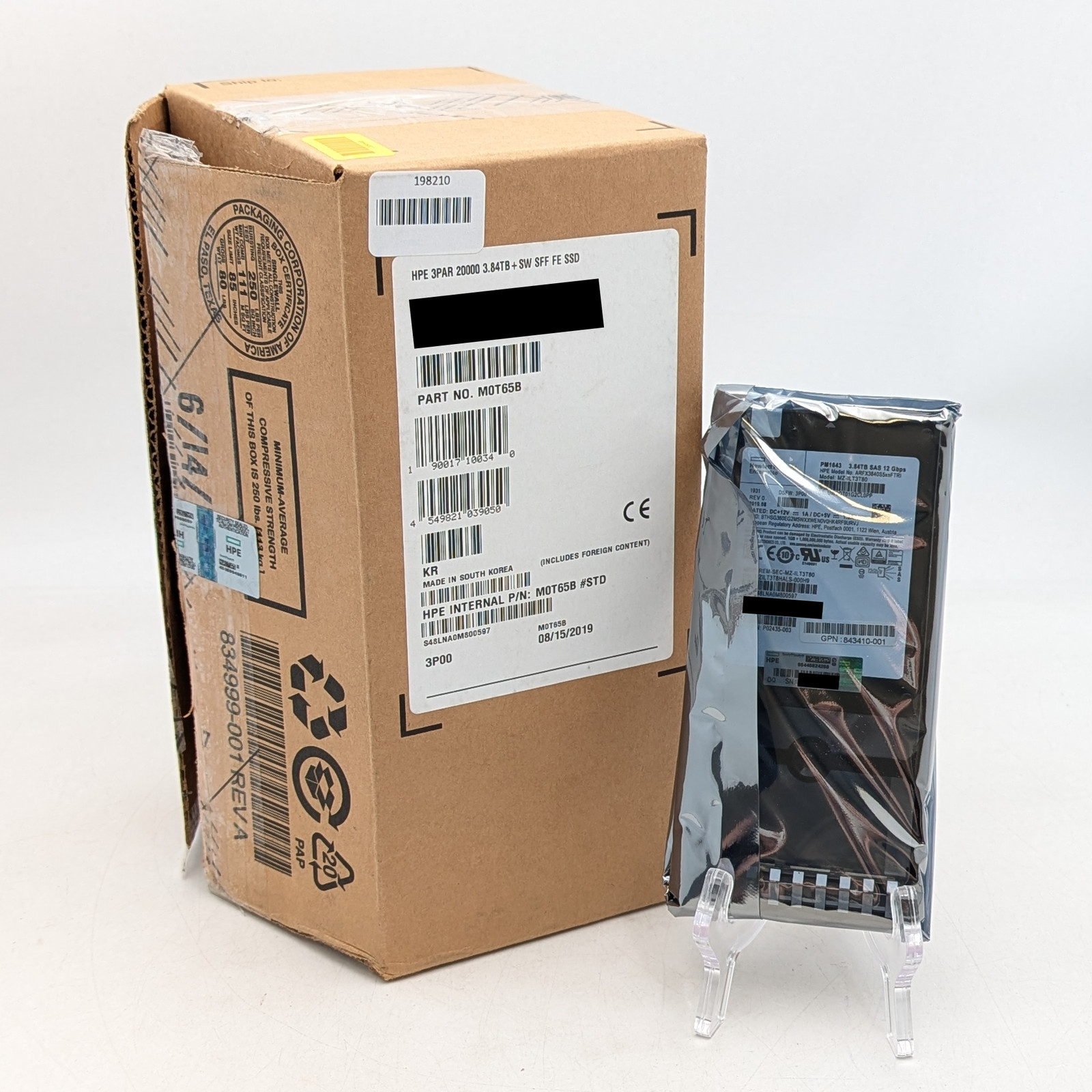 HPE 3PAR 20000 3.84TB+SW SFF FE SSD for HP StoreServ 20000 (M0T65B)