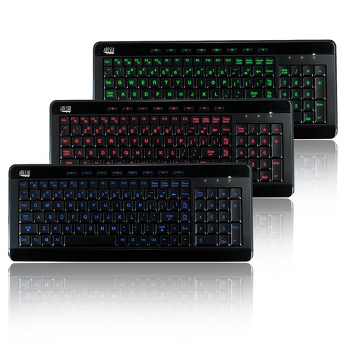 Adesso-New-AKB-120EB _ ADESSO SLIMTOUCH 120 - 3-COLOR ILLUMINATED COMP