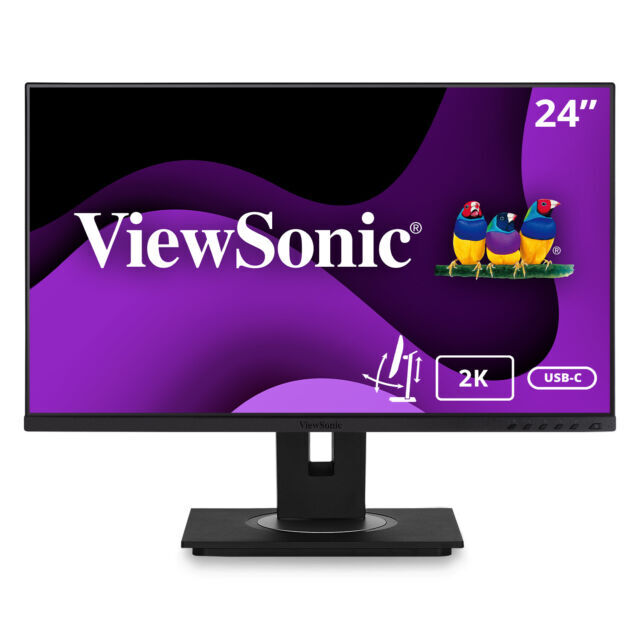 ViewSonic VG2455-2K 24" IPS LED Monitor - Black With USB-C , display port, HDMI 