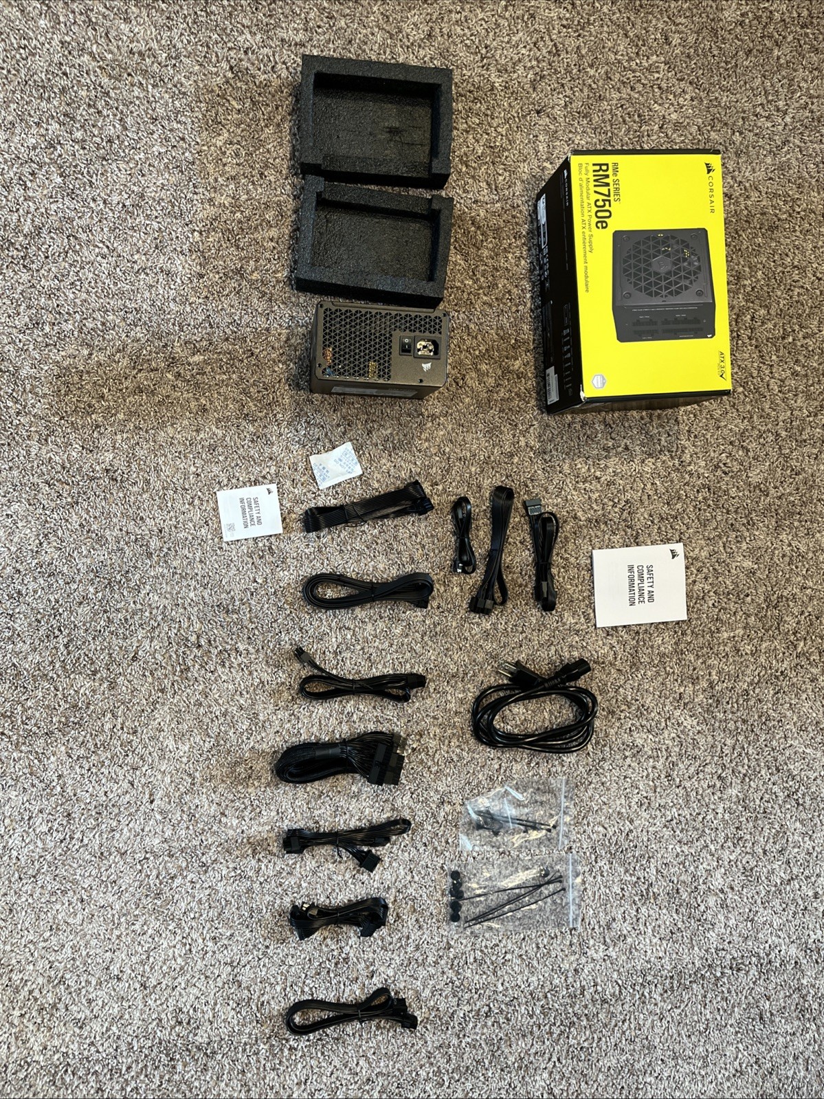 CORSAIR RM750e ATX 3.1 PCIe 5.1 Ready Fully Modular 750W Power Supply