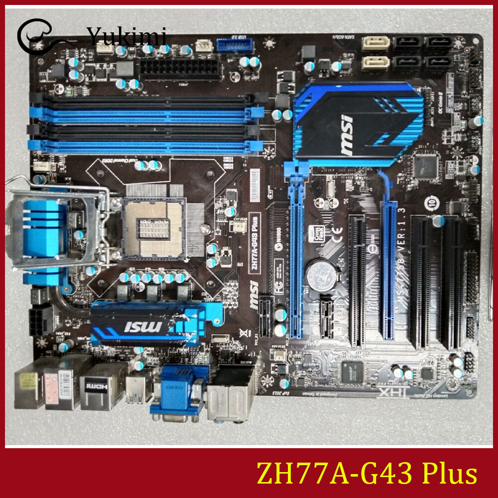 FOR MSI ZH77A-G43 Plus DDR3*4 Socket 1155 HDMI VGA DVI 32GB ATX Ｍotherboard Test