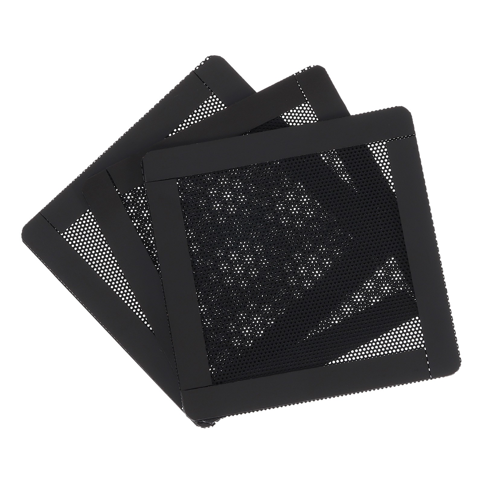 3PCS PC Dust Filter 90x90mm Magnetic Frame PVC Computer Cooler Mesh Black