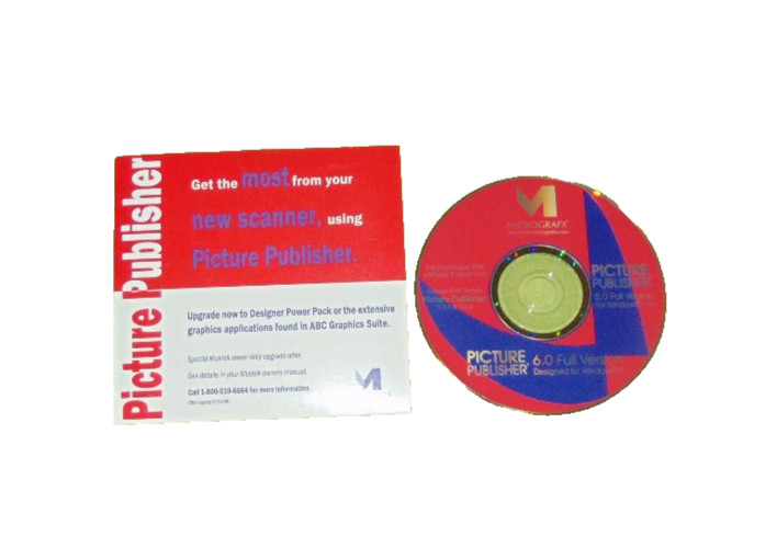 Micrografx Picture Publisher 6.0 Full Version 1998 CD-ROM Scanner Software