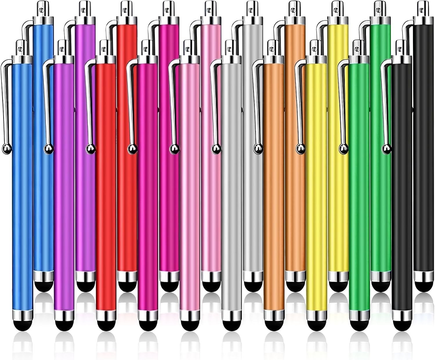 20 Pack Universal Stylus Pens High Precision Touchscreen Drawing Writing 10 Colo