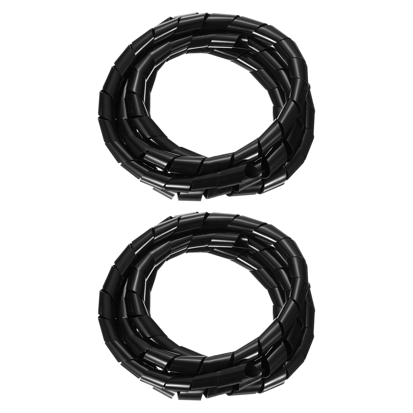 2pcs Spiral Cable Wrap, 9Ft - 3/4-Inch 2.8M- 20mm Spiral Wire Cord Cover, Black