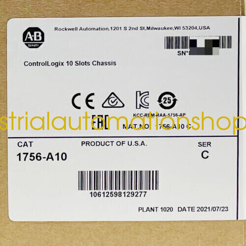 1PC NEW 1756-A10 ControlLogix Chassis10 Slot Surplus Sealed Via DHL or FedEX
