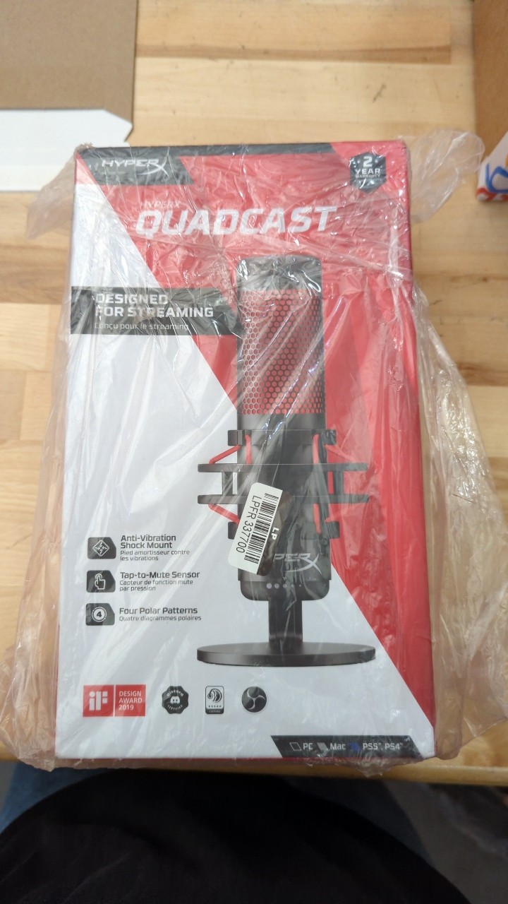 HyperX QuadCast USB Condenser Microphone Red Black Streaming Gaming PC Mac PS4