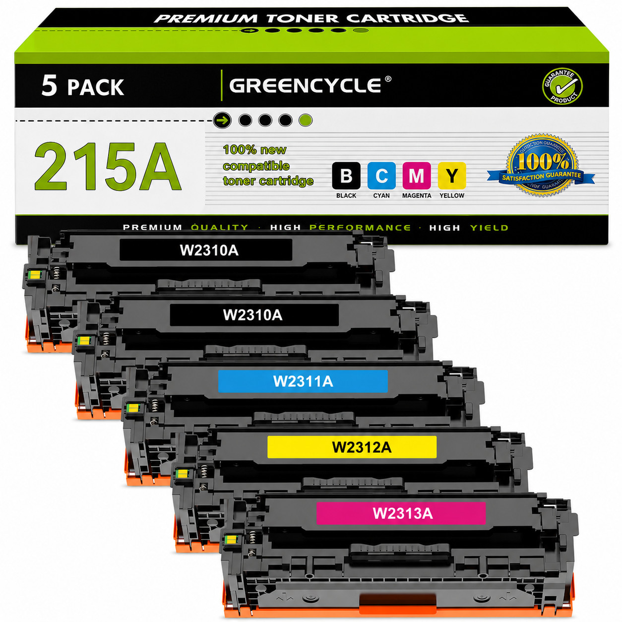 5 x W2310A Toner Compatible with HP 215A Pro M155 M182nw M183fw MFP With Chip