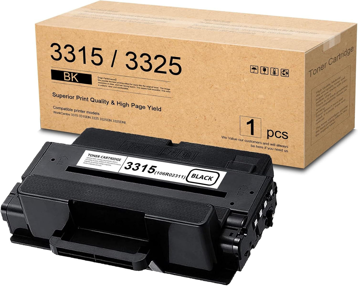 Workcentre 3315 / 3325 Black Toner Cartridge 1Pack (5,200 Pages) - Compatible 10