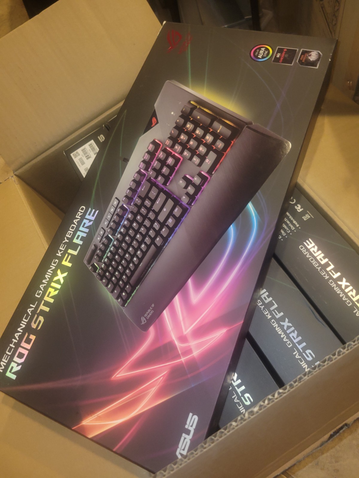 ASUS ROG Strix Flare Mechanic Gaming Keyboard AURA SYNC Cherry MX Brown RGB